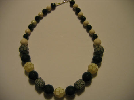 Collana Lunga In Giada Verde Sfaccettata 10mm - 16-48 Pollici, Argento Placcato - Fatto A Mano - Foto 2